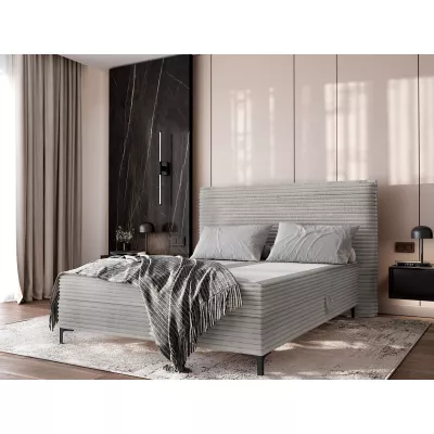 Kontinentální postel 200x200 MADRONA - světle šedá