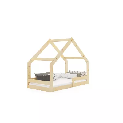 Domečková postel 80x160 SHIRA s matrací - borovice