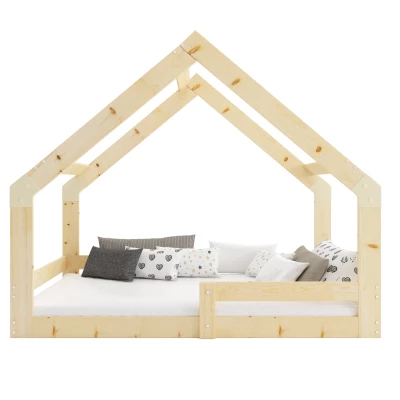 Domečková postel 80x160 SHIRA s matrací - borovice