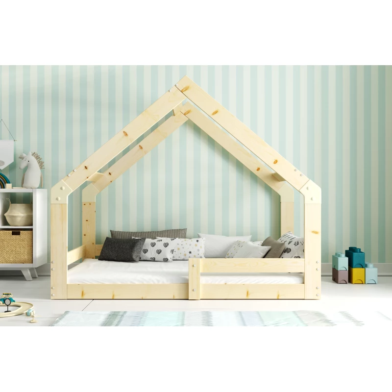 Domečková postel 80x160 SHIRA s matrací - borovice