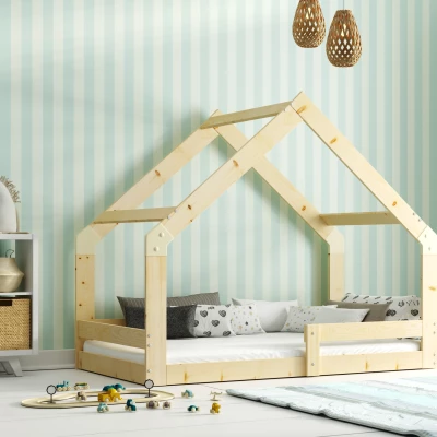 Domečková postel 80x160 SHIRA s matrací - borovice