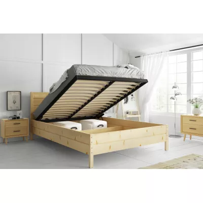 Manželská postel 140x200 FALLON - borovice