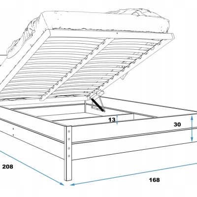 Manželská postel 160x200 FALLON - borovice