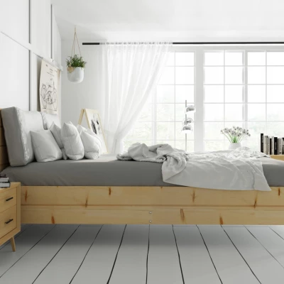 Manželská postel 160x200 FALLON - borovice