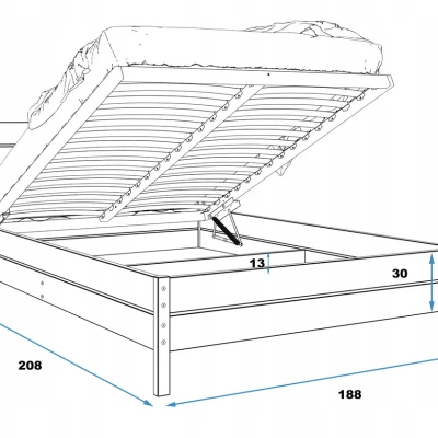 Manželská postel 180x200 FALLON - borovice