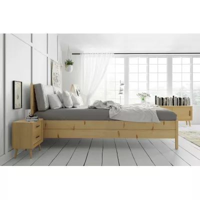Manželská postel 180x200 FALLON s matrací - borovice