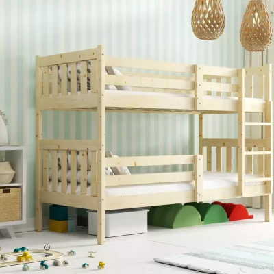 Dětská patrová postel 90x190 EUNIKA - borovice
