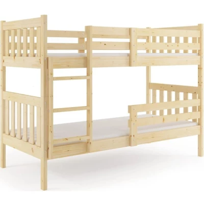 Dětská patrová postel 90x190 EUNIKA - borovice