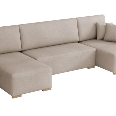 Sedačka do U na každodenní spaní LUIKA - béžovohnědá