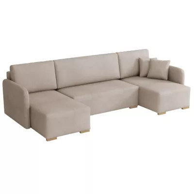 Sedačka do U na každodenní spaní LUIKA - béžovohnědá