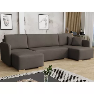 Sedačka do U na každodenní spaní LUIKA - šedá