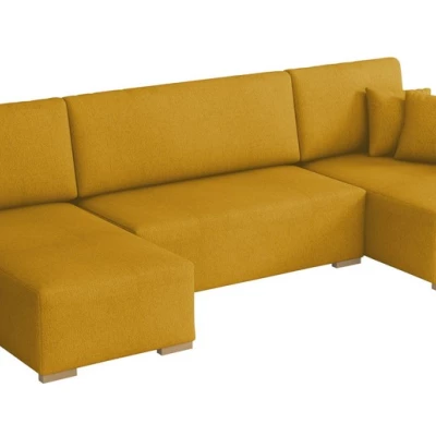 Sedačka do U na každodenní spaní LUIKA - hořčicová