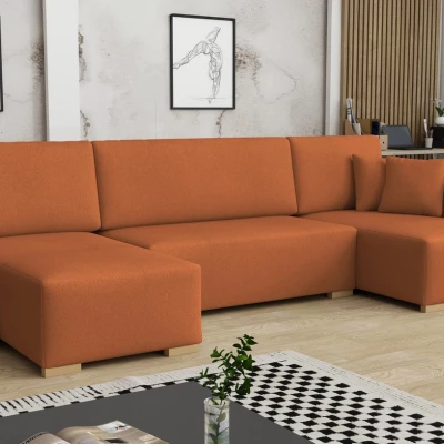 Sedačka do U na každodenní spaní LUIKA - cihlová