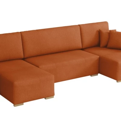 Sedačka do U na každodenní spaní LUIKA - cihlová