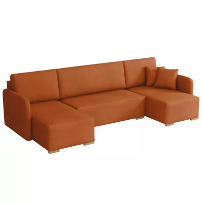 Sedačka do U na každodenní spaní LUIKA - cihlová