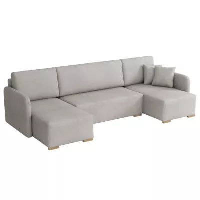 Sedačka do U na každodenní spaní LUIKA - světlá šedá