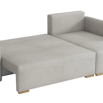 Rohová sedačka na každodenní spaní LUIKA - béžovohnědá