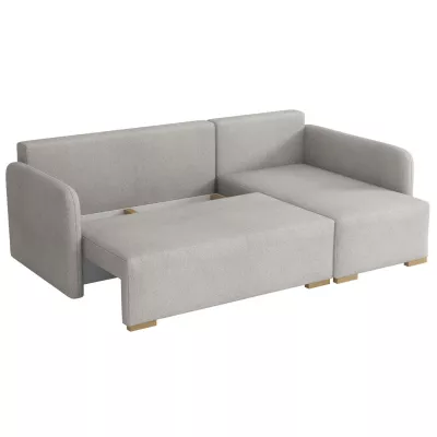 Rohová sedačka na každodenní spaní LUIKA - béžovohnědá