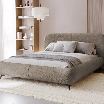 Postel s úložným prostorem 200x200 VLADA - béžovošedá