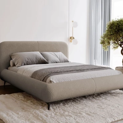 Postel s úložným prostorem 200x200 VLADA - béžovošedá