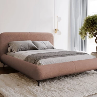 Postel s úložným prostorem 200x200 VLADA - růžová