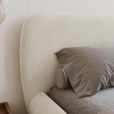 Postel s úložným prostorem 200x200 VLADA - smetanová