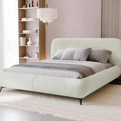 Postel s úložným prostorem 140x200 VLADA - smetanová