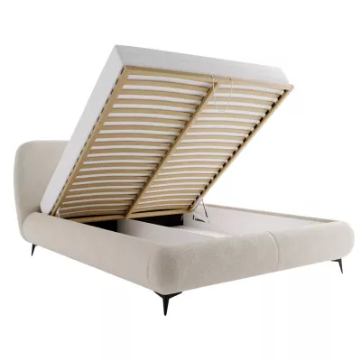 Postel s úložným prostorem 160x200 VLADA - smetanová