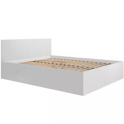 Manželská postel s úložným prostorem 160x200 TABORO - bílá