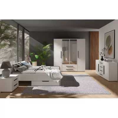 Manželská postel 160x200 ANDELINA - bílá matná