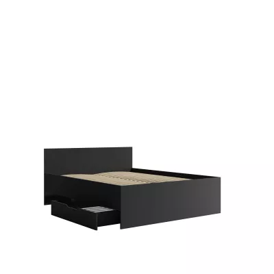 Manželská postel 160x200 ANDELINA - černá matná