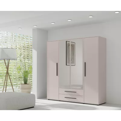 Šatní skříň se zrcadlem 198 cm ANDELINA - kašmír