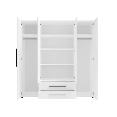 Šatní skříň se zrcadlem 198 cm ANDELINA - dub artisan