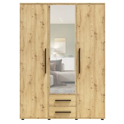 Kombinovaná šatní skříň 150 cm ANDELINA - dub artisan