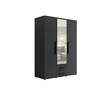 Kombinovaná šatní skříň 150 cm ANDELINA - černá matná