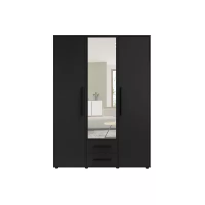 Kombinovaná šatní skříň 150 cm ANDELINA - černá matná