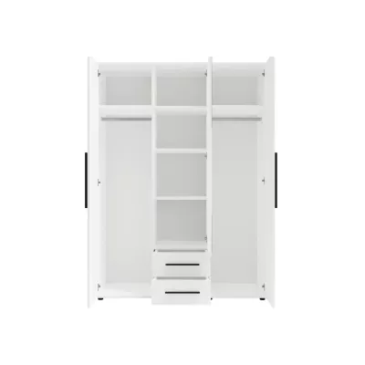 Kombinovaná šatní skříň 150 cm ANDELINA - bílá matná