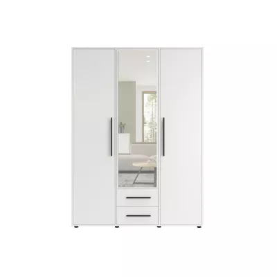 Kombinovaná šatní skříň 150 cm ANDELINA - bílá matná
