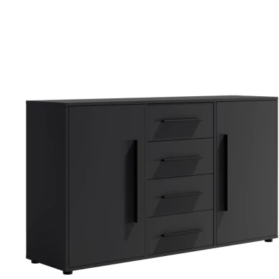 Kombinovaná komoda ANDELINA - černý mat