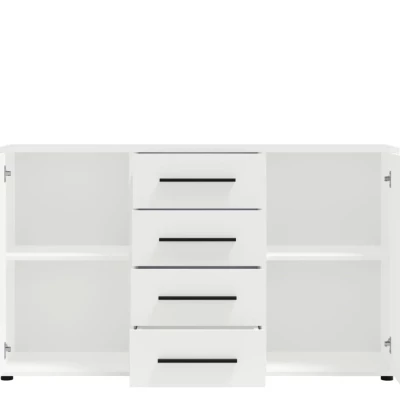 Kombinovaná komoda ANDELINA - černý mat