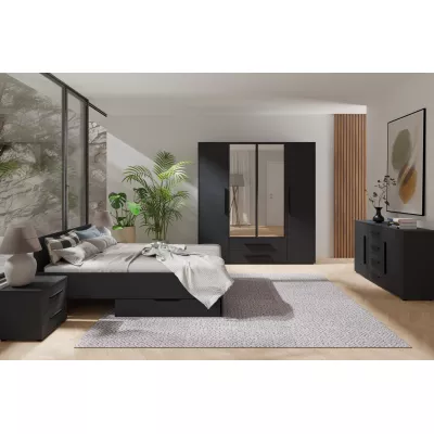 Kombinovaná komoda ANDELINA - černý mat