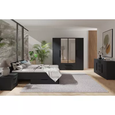 Šuplík pod postel ANDELINA - černý matný