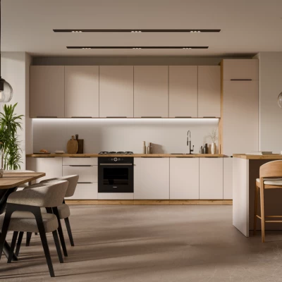 Dolní skříňka na dřez NICOLLA - šířka 60 cm, kašmír / dub artisan