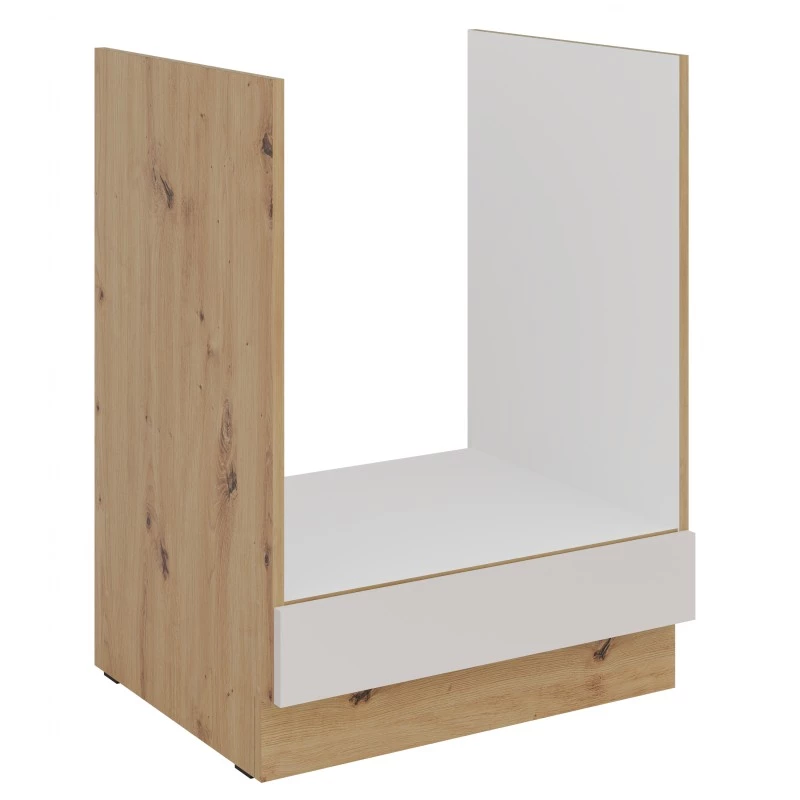 Sporáková skříňka NICOLLA - šířka 60 cm, kašmír / dub artisan