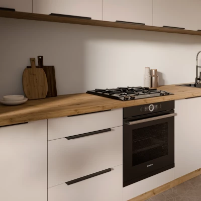 Sporáková skříňka NICOLLA - šířka 60 cm, kašmír / dub artisan