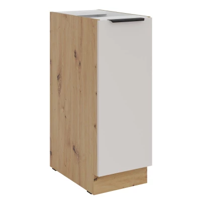 Výsuvná skříňka NICOLLA - šířka 30 cm, kašmír / dub artisan