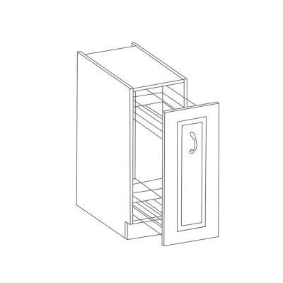 Výsuvná skříňka NICOLLA - šířka 30 cm, kašmír / dub artisan