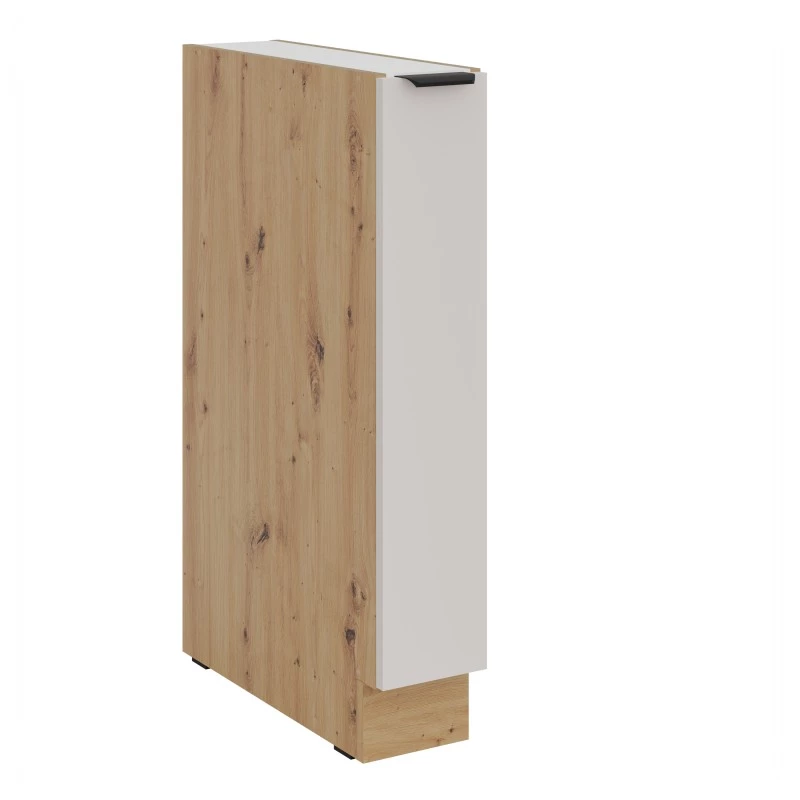 Výsuvná skříňka NICOLLA - šířka 15 cm, kašmír / dub artisan