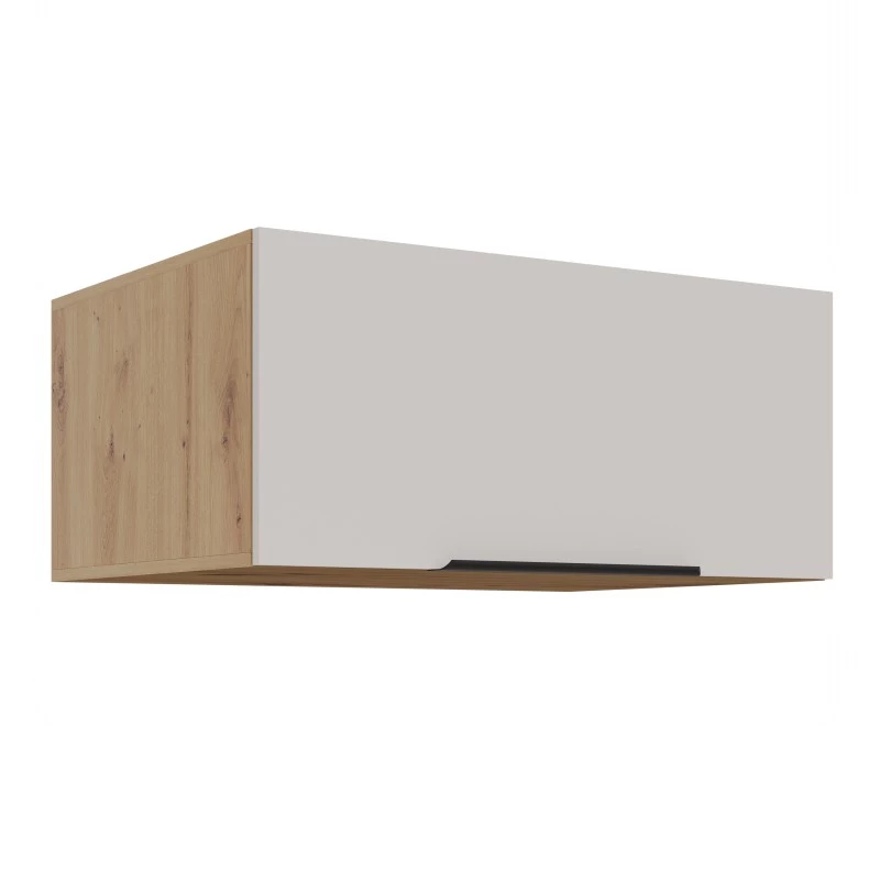 Hluboká digestořová skříňka NICOLLA - šířka 80 cm, kašmír / dub artisan