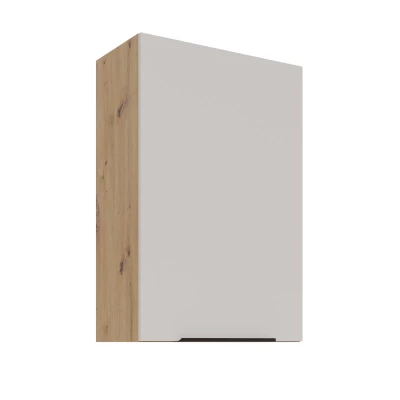 Vysoká horní skříňka NICOLLA - šířka 60 cm, kašmír / dub artisan